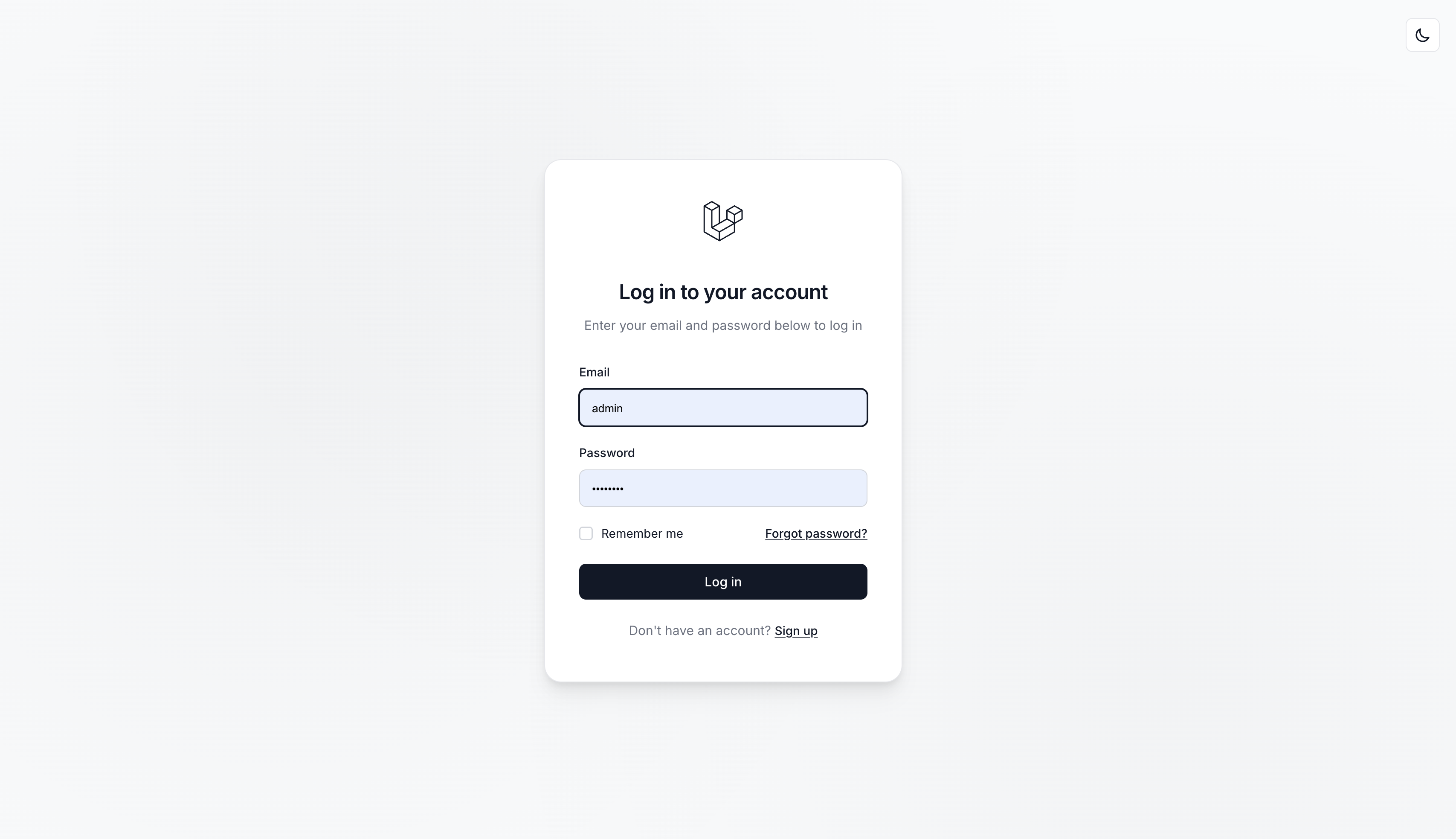 Tyro Login - Card Layout Light